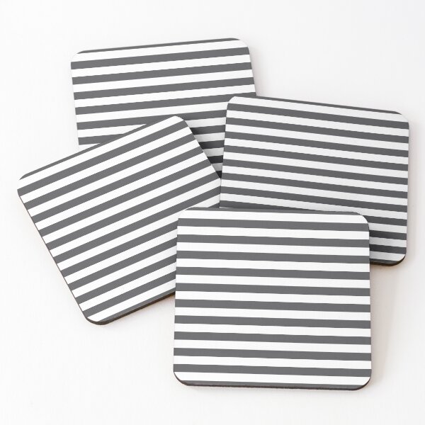 Item preview, Small CHARCOAL GREY and WHITE Horizontal STRIPES designed and sold by RachelMacht.