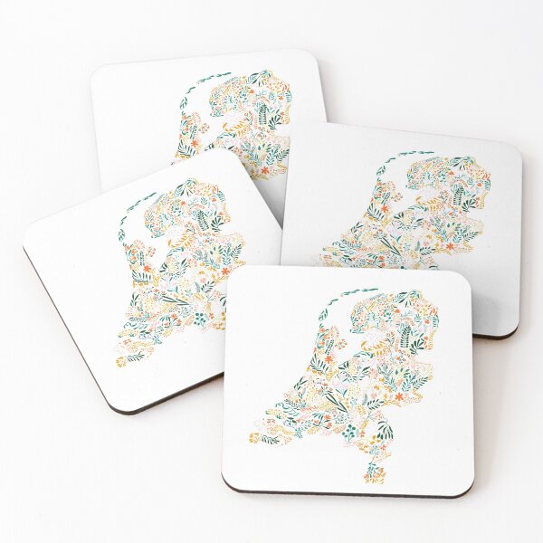 Item preview, Floral Map - The Netherlands designed and sold by Andreea Nae.