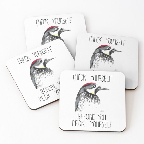 Item preview, Check Yourself Before You Peck Yourself (Acorn Woodpecker) designed and sold by LauraWolfArtist.