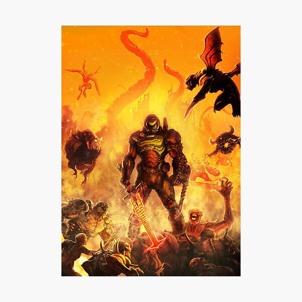 Doom Slayer Wall Art Redbubble