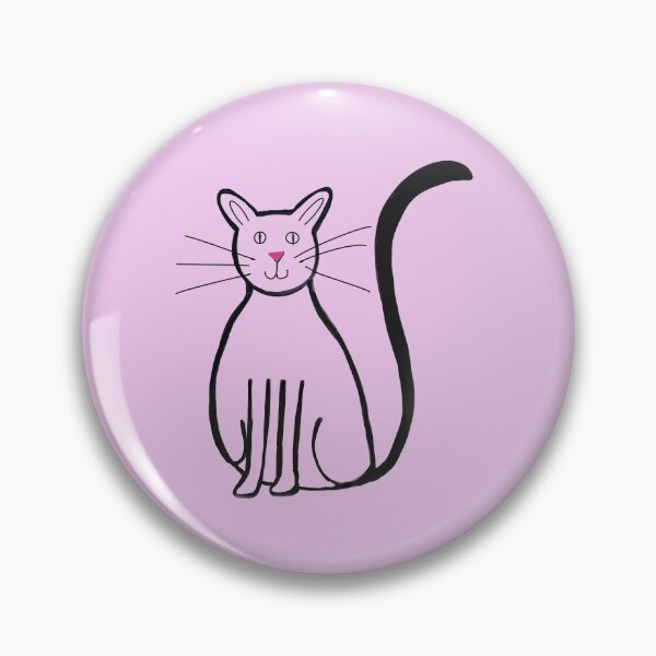 Aperçu de l'œuvre Chat noir souriant (rose) créée et vendue par Attenborough_Fan.