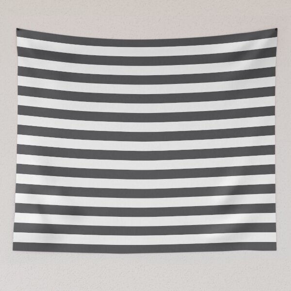 Item preview, Small CHARCOAL GREY and WHITE Horizontal STRIPES designed and sold by RachelMacht.