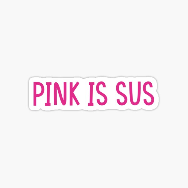 among us logo pink