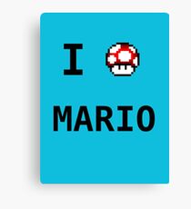 I Love Mario Canvas Print
