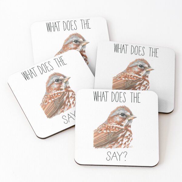 Item preview, What Does the Fox Say? (Fox Sparrow) designed and sold by LauraWolfArtist.