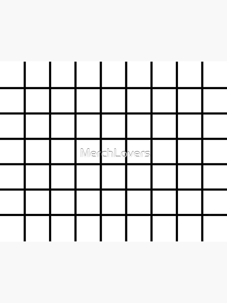  black horizontal and vertical lines pattern metal print by