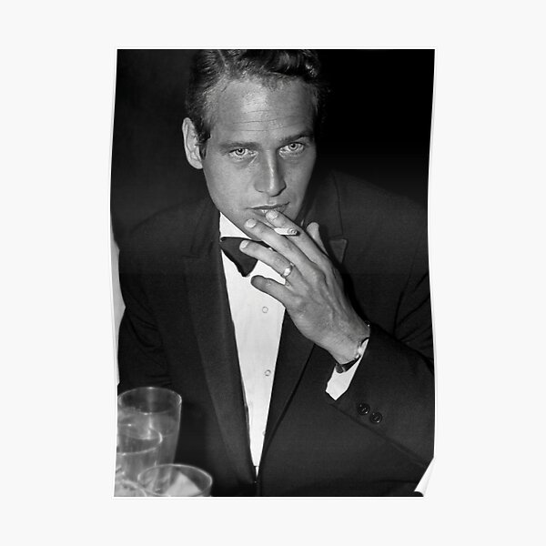 Paul Newman Smoking Poster