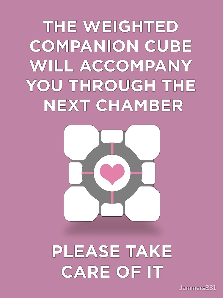 The Weighted Companion Cube (Portal). Do you prefer with the thick outline  or without? : r/AdobeIllustrator