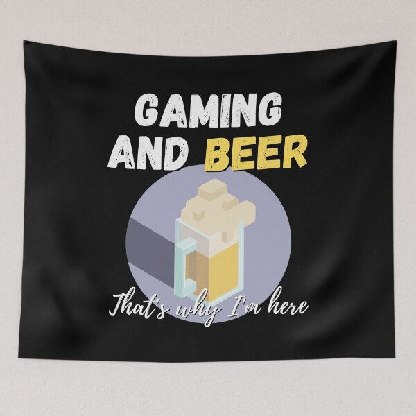 Item preview, Beer In Pixel Design - Gaming And Beer Fun Humor designed and sold by Two Left Hands Design.
