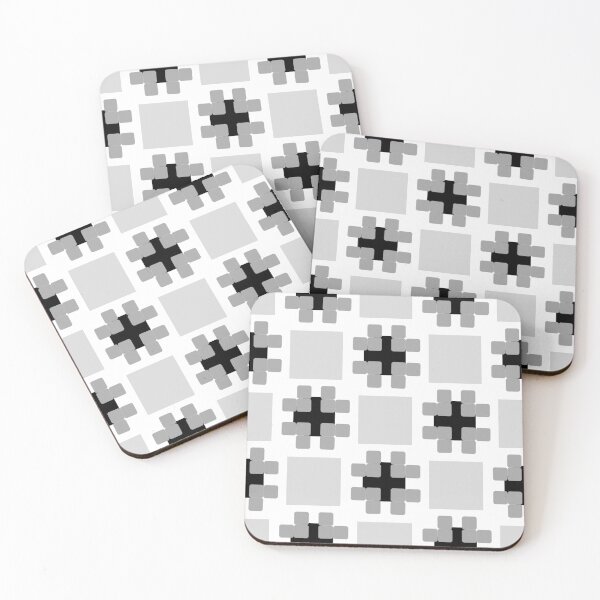 Item preview, Black and White Vintage Crochet Inspired Geometric/Geomatric Pattern (Jelena) designed and sold by charqui.