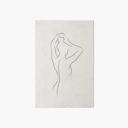 Naked Woman Doing Her Hair Art Board Print By Peternorstroom Redbubble