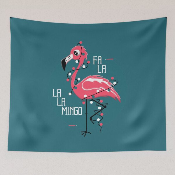 Item preview, Christmas Flamingo - Fa La La La Mingo  designed and sold by CynthiaGraphics.