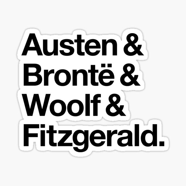 Artikel-Vorschau von Klassische Literatur Autoren - Black Helvetica (Austen und Bronte und Woolf und Fitzgerald), designt und verkauft von SaraduJour.