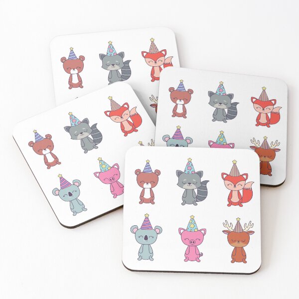 Item preview, Cute Party Animals with Hats designed and sold by springbloomb.
