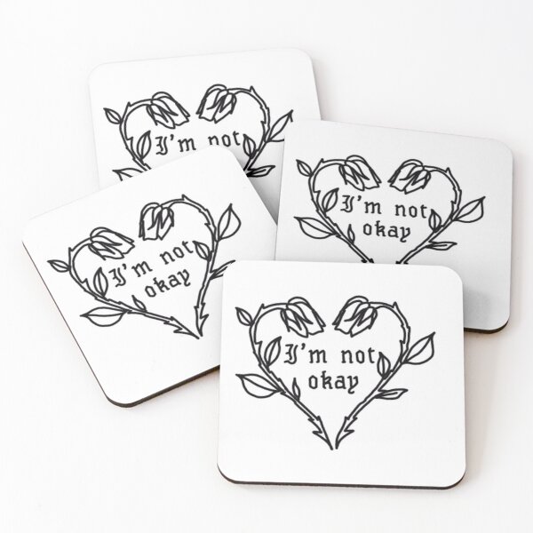 Item preview, I'm not ok black and white designed and sold by summitleigh.
