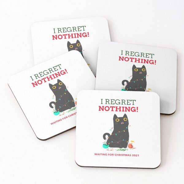 Item preview, Regret Nothing cute kitty designed and sold by Vero De.