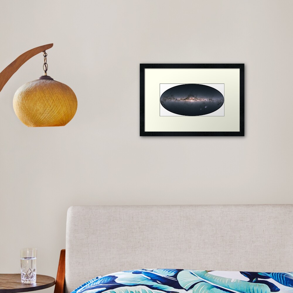 GAIA'S Newest Map of the Galaxy Framed Art Print