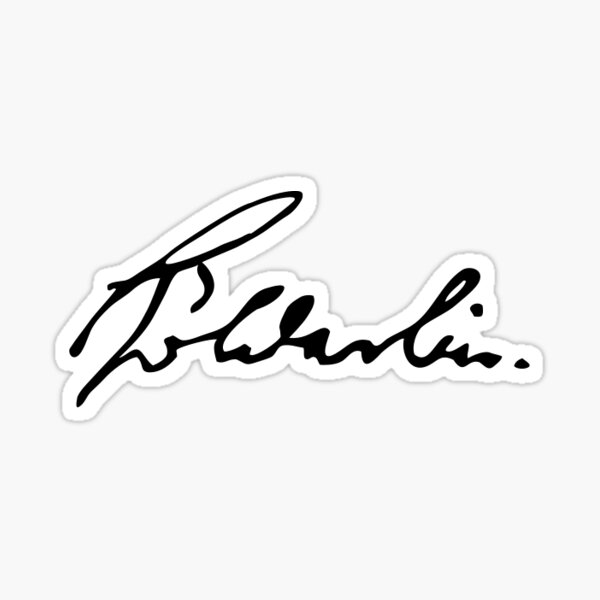 Friedrich Hölderlin sticker signature Sticker