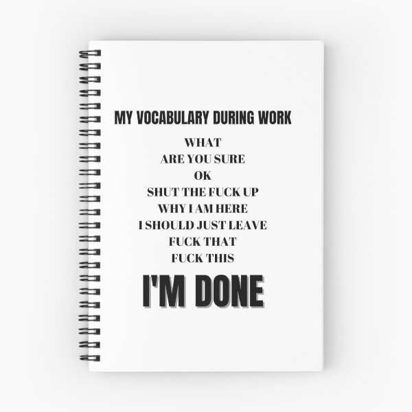 Item preview, My Vocabulary During Work designed and sold by AutumnVibeShop.