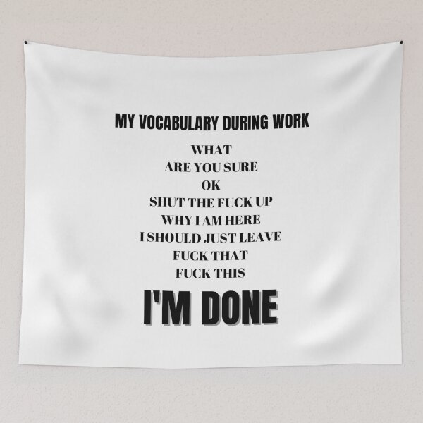 Item preview, My Vocabulary During Work designed and sold by AutumnVibeShop.