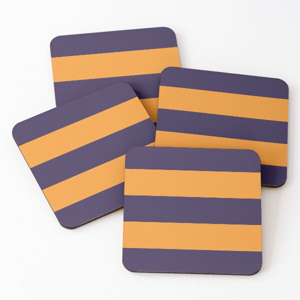 Item preview, Large NAVY BLUE and ORANGE Horizontal STRIPES designed and sold by RachelMacht.
