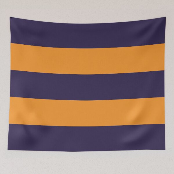 Item preview, Large NAVY BLUE and ORANGE Horizontal STRIPES designed and sold by RachelMacht.