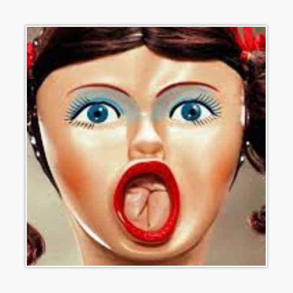 Blow Up Doll Face Adult Blowup Sticker for Sale by DroomClothingCo