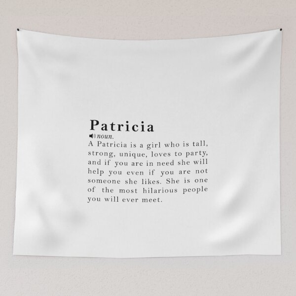 Item preview, Patricia Name Definition Meaning designed and sold by peachyline.