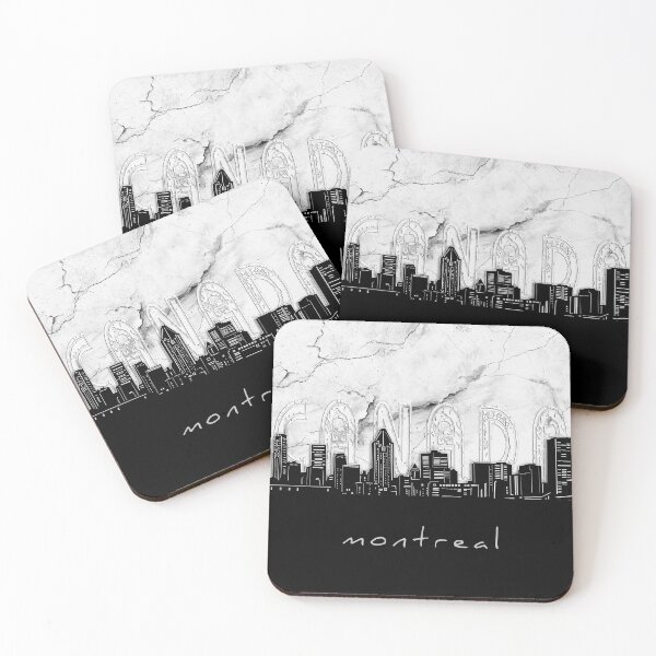 Item preview, montreal skyline marble designed and sold by BekimART2.