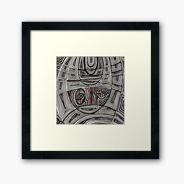 Zentangle III Gerahmter Kunstdruck