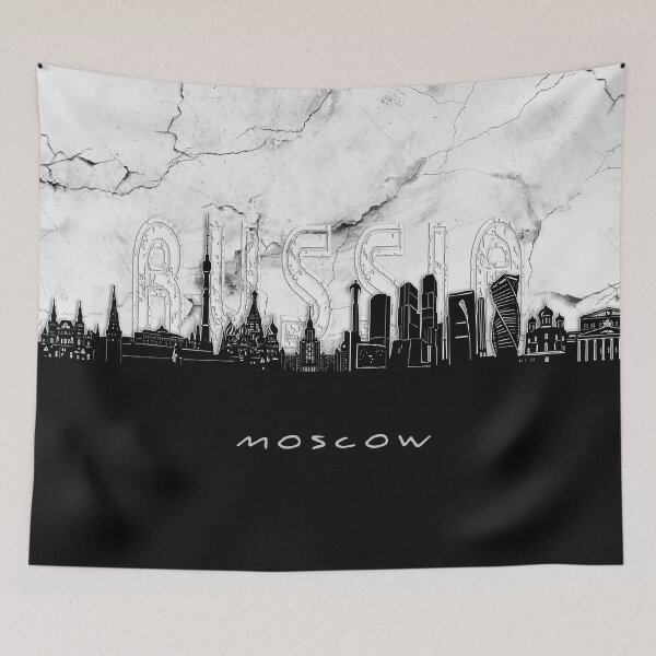 Item preview, moscow skyline marble designed and sold by BekimART2.