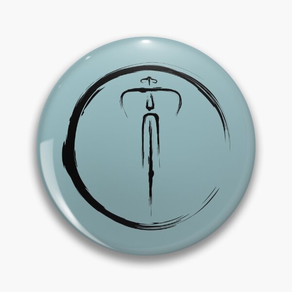 Item preview, Black Ink Style Bicycle Front View Enso Circle designed and sold by RabeDesigns.