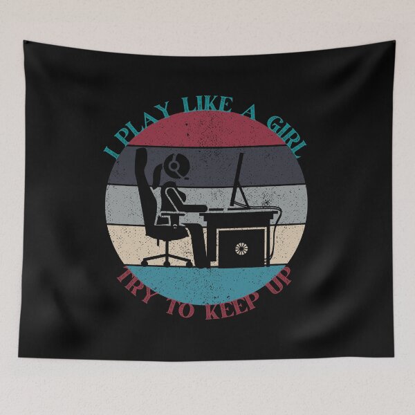 Item preview, Copy of I Play Like a Girl Try To Keep Up Basketball Female Gamer PC Gamer designed and sold by RKSDesigns.