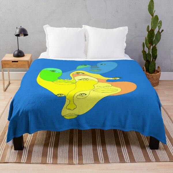 Item preview, Minimalistic Faces - Green/Yellow/Blue designed and sold by Emily Boynton.