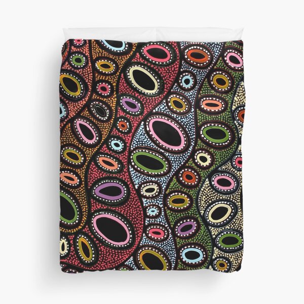 aboriginal australian dot painting aboriginal art Duvet Cover