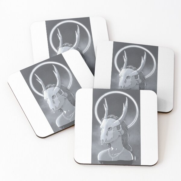 Item preview, Woman with deer skull - variant 2 designed and sold by AlexEyck.