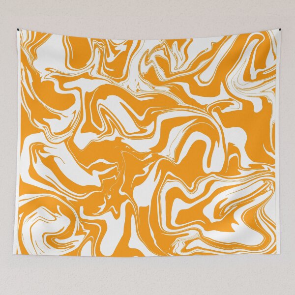 Aperçu de l'œuvre Fondant de marbre orange et blanc créée et vendue par WildNClassyFun.