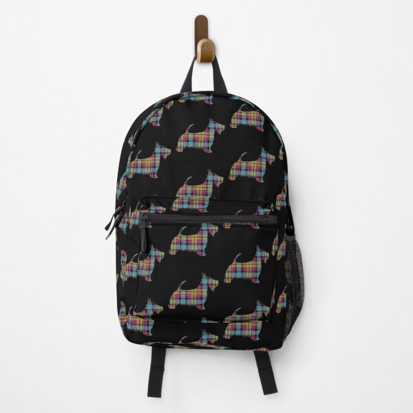 Item preview, Pink, Blue and Yellow Tartan Scottish Terrier Dog Silhouette   designed and sold by MacPean.