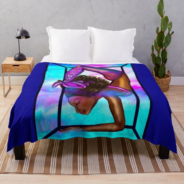 Item preview, Mermaid handstand in frame Coco the Magical rainbow mermaid doing an underwater handstand. Afro hair and caramel brown skin designed and sold by Artonmytee.