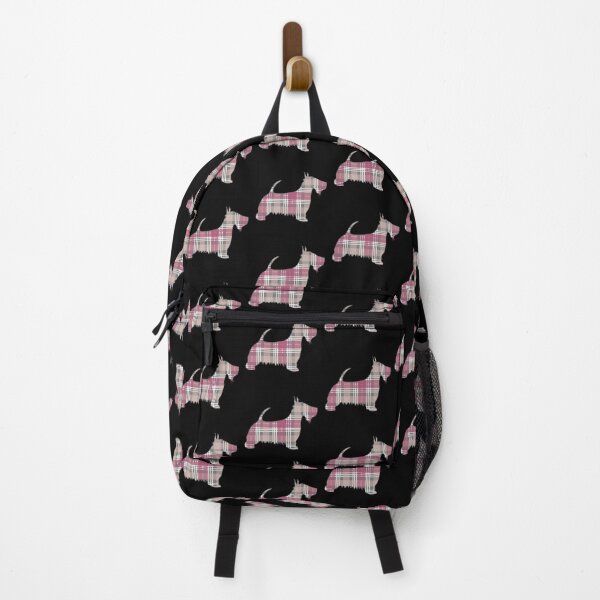 Item preview, Pink, Grey and White Tartan Scottish Terrier Dog Silhouette   designed and sold by MacPean.