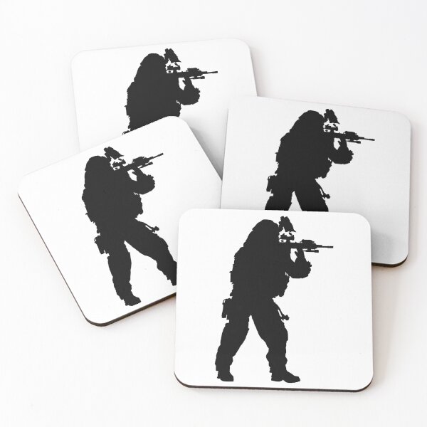 Item preview, Male soldier standing up and in full equipment and armament, fully automatic machine gun in hand such as the special forces, marines army and ksk, GRU, Sajeret. Isolated realistic silhouette designed and sold by Marcin Adrian.