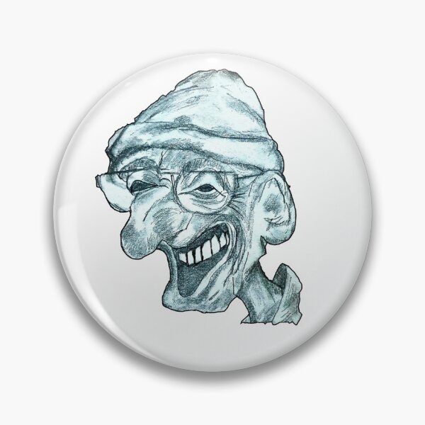Item preview, Old Man Smiling Silly Handmade Doodle Sketch designed and sold by papaipapai198.