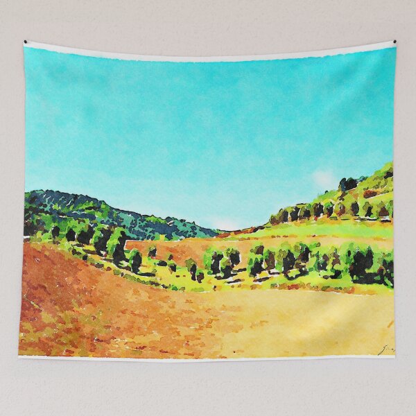 Item preview, Calabrian landscape with plowed countryside and row of olive trees designed and sold by Giuseppe Cocco.