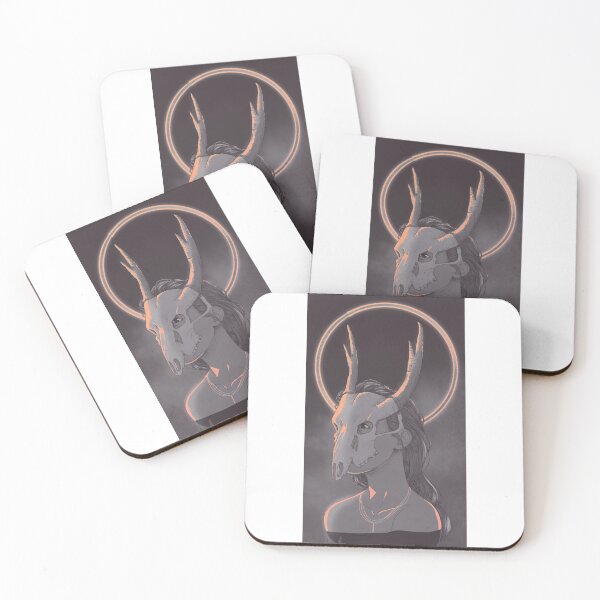 Item preview, Woman with deer skull - variant 4 designed and sold by AlexEyck.