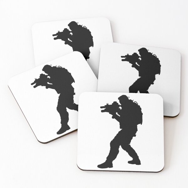 Item preview, Male soldier standing up and in full equipment and armament, fully automatic machine gun in hand such as the special forces, marines army and ksk, GRU, Sajeret. Isolated realistic silhouette designed and sold by Marcin Adrian.