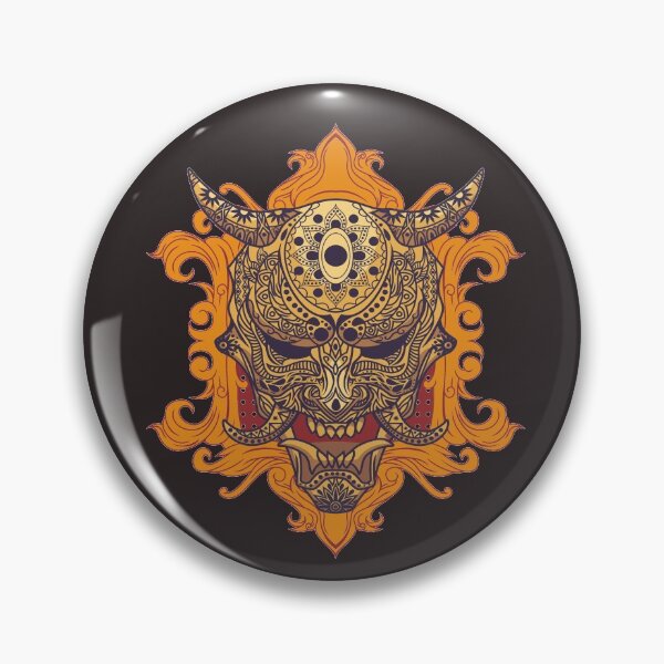 Item preview, Horned Skull Oni Yokai Hannya in Frame designed and sold by MiscelChr.