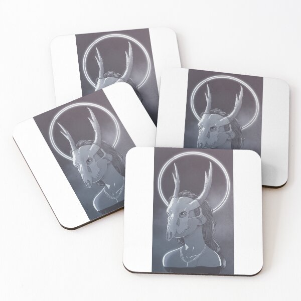 Item preview, Woman with deer skull - variant 5 designed and sold by AlexEyck.