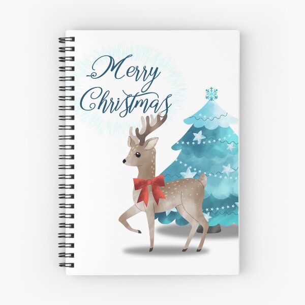 Item preview, Merry christmas reindeer and christmas tree designed and sold by TheElkWillow.