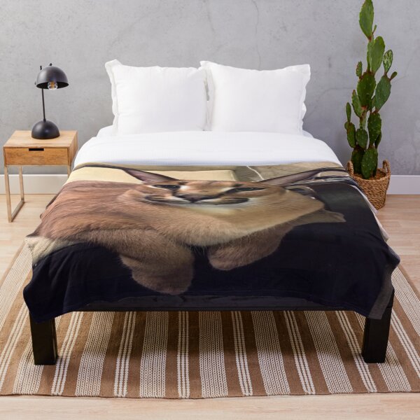 Floppa Cute Meme Throw Blanket