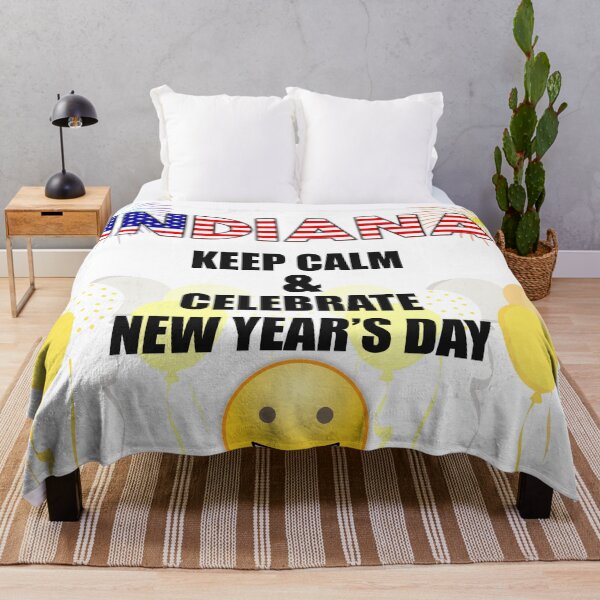 Item preview, Indiana Keep Calm & Celebrate New Year Day | Indiana Edition designed and sold by BestBash.